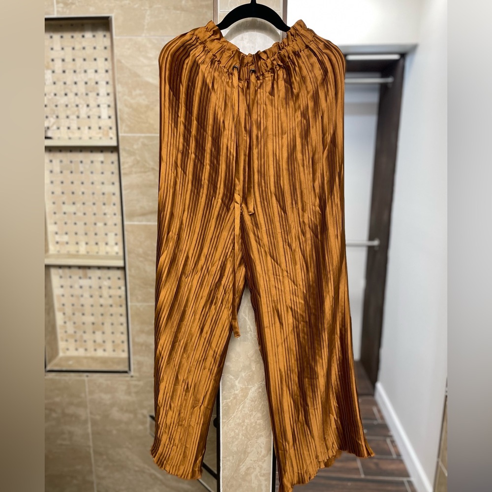 Anthropologie high wasted Plisse wise leg pant. XXS
